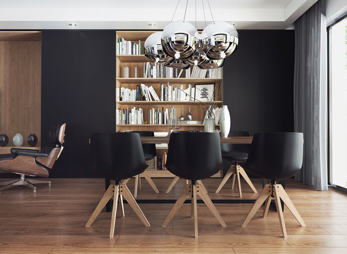 SCHWARZTES ESSZIMMER MIT HOLZ - INSPIRATIONEN - Kiefer Massivholz