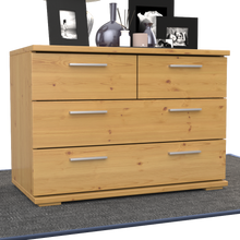 Nobis Kommode aus Bio Kiefer | Sideboard | Anrichte mit 4 Schubladen | 57 cm hoch | 100% Massivholz