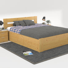 Nobis Kieferbett mit Bettkasten | Massivholz | Naturholz | 100% Bio-Bett inkl. Lattenrost