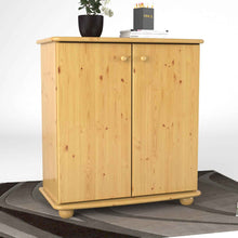 Anika Kommode 93er | Sideboard | Anrichte | 2-Türig mit Regalfächer | 100% Bio Kiefer Massivholz