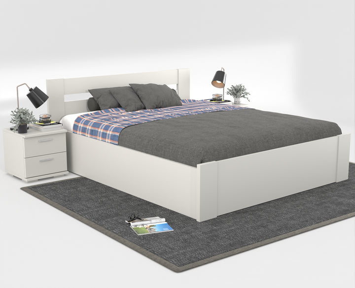 Nobis Kieferbett mit Bettkasten | Massivholz | Naturholz | 100% Bio-Bett inkl. Lattenrost