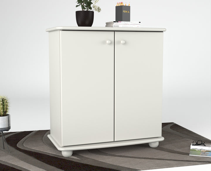 Anika Kommode 93er | Sideboard | Anrichte | 2-Türig mit Regalfächer | 100% Bio Kiefer Massivholz