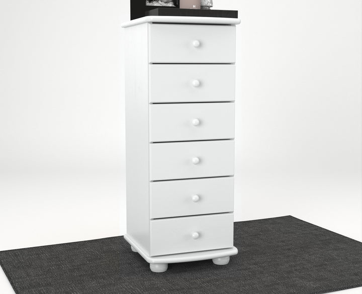 Anika solid pine chest of drawers | 6 drawers | 100% organic pine