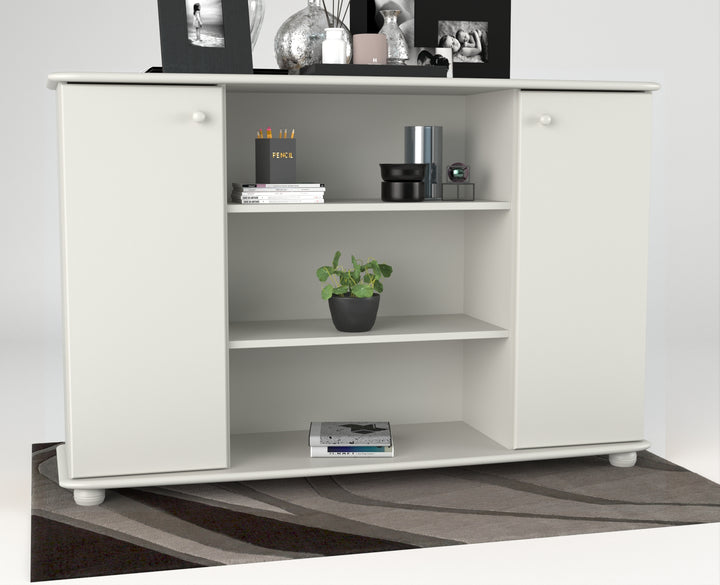 Anika chest of drawers | Sideboard | Sideboard | 2-door | center open shelves | 100% organic pine solid wood