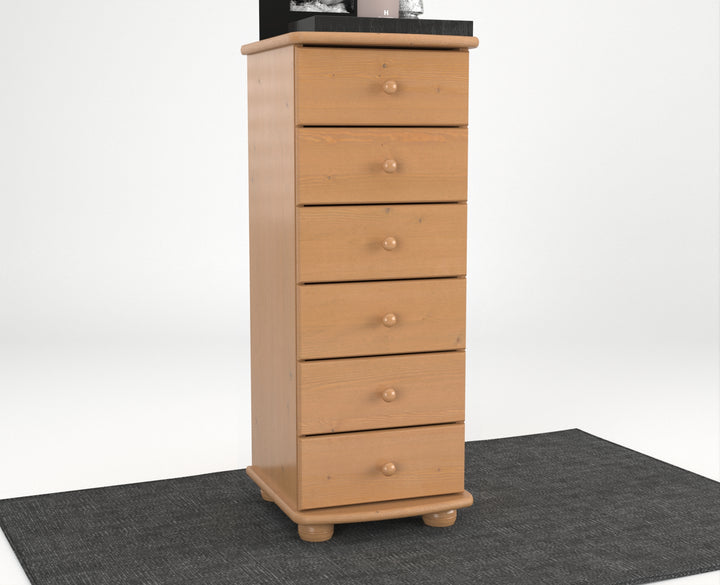 Anika solid pine chest of drawers | 6 drawers | 100% organic pine