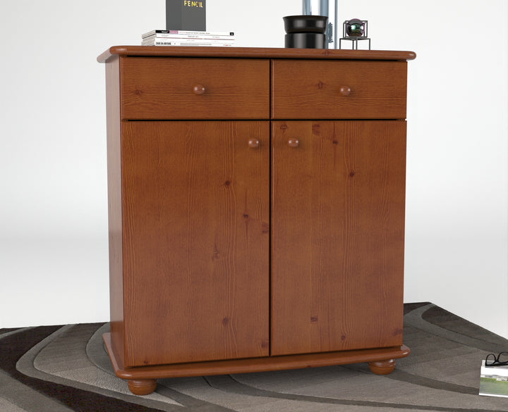 Anika dresser sideboard | Sideboard | 2 drawers 2 doors 2 shelves | 100% organic pine solid wood