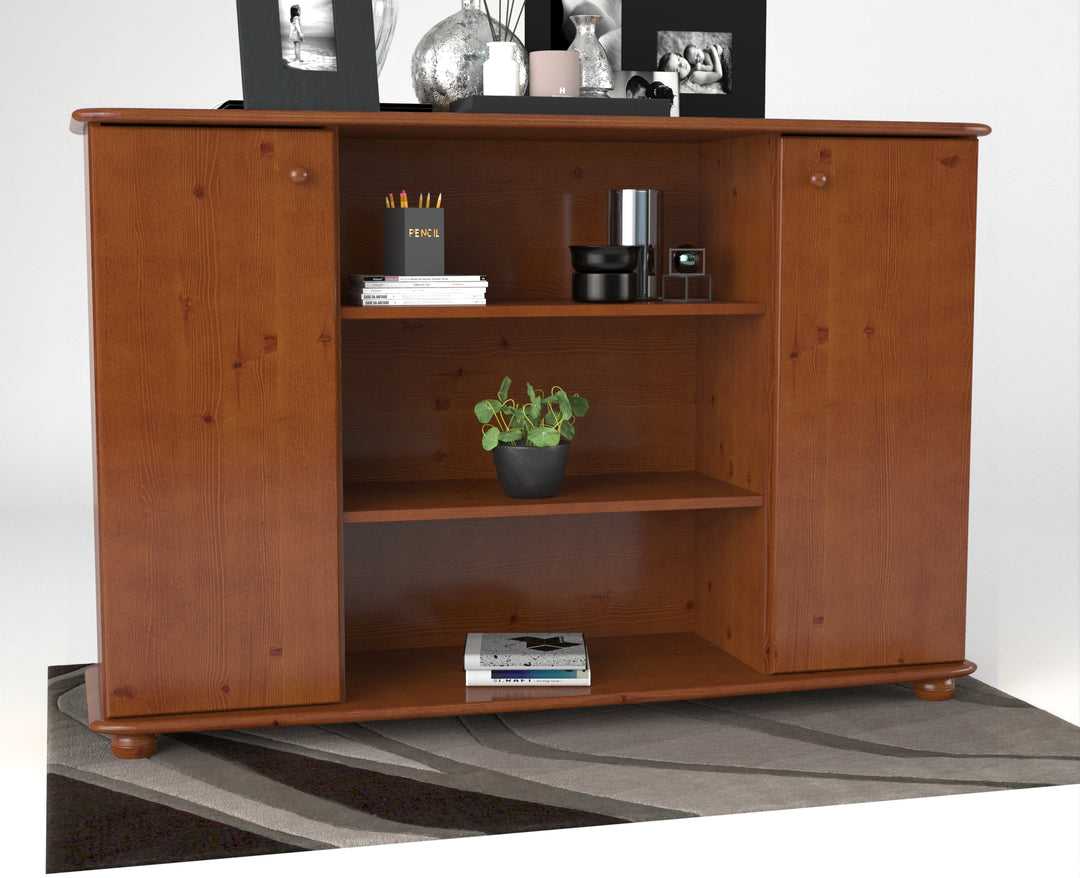 Anika chest of drawers | Sideboard | Sideboard | 2-door | center open shelves | 100% organic pine solid wood