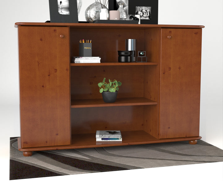 Anika chest of drawers | Sideboard | Sideboard | 2-door | center open shelves | 100% organic pine solid wood