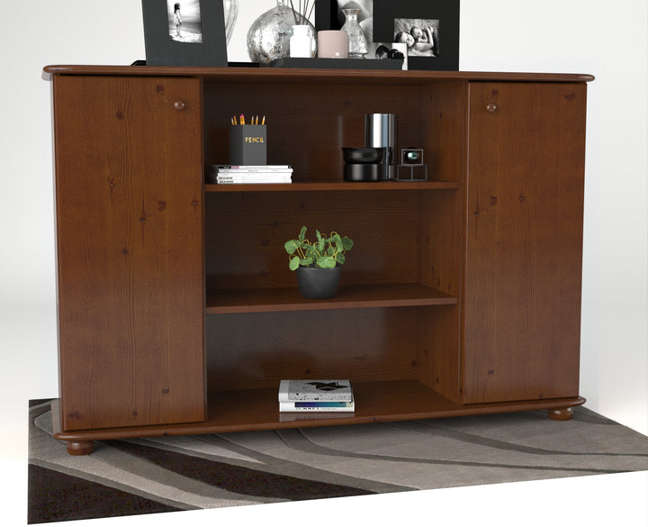 Anika chest of drawers | Sideboard | Sideboard | 2-door | center open shelves | 100% organic pine solid wood
