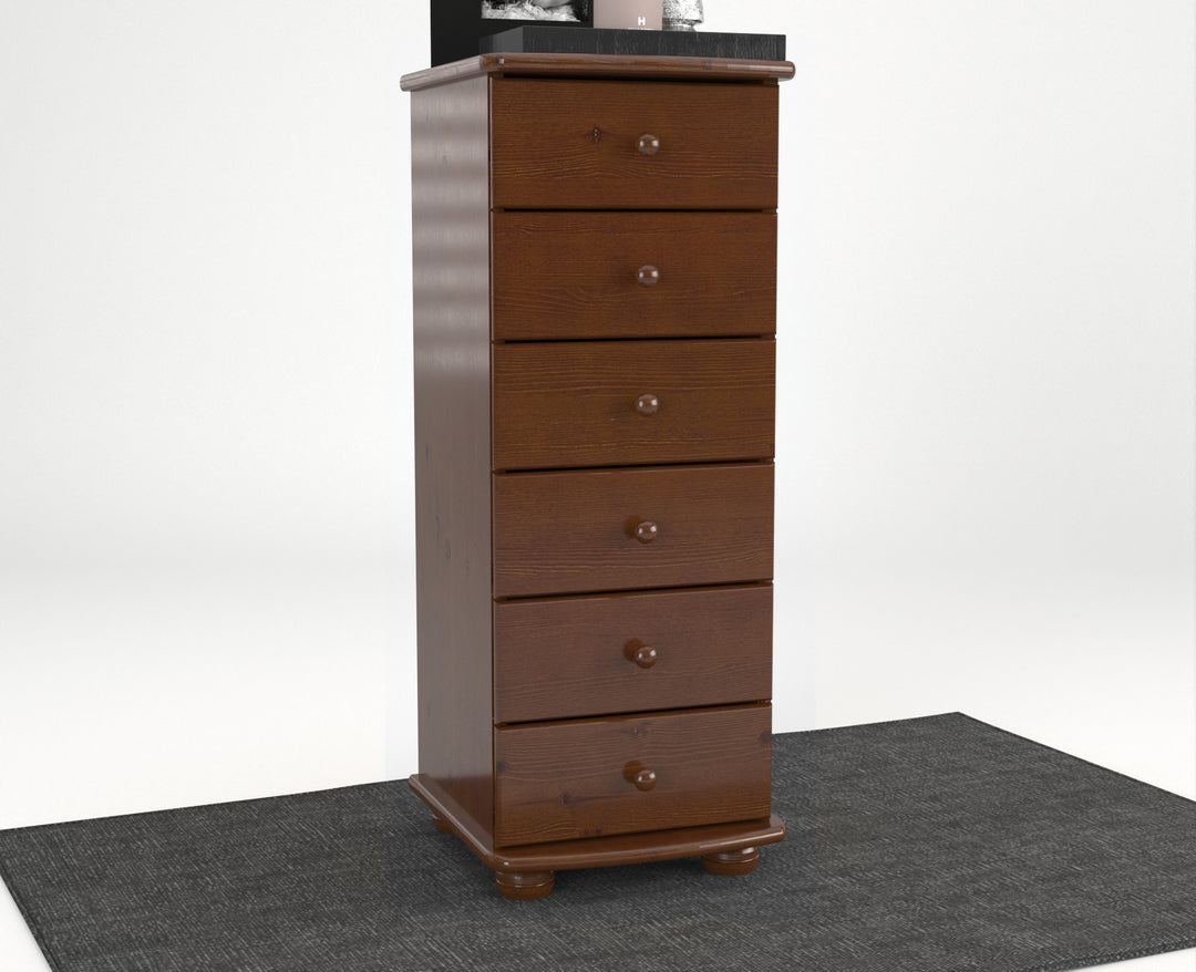 Anika solid pine chest of drawers | 6 drawers | 100% organic pine