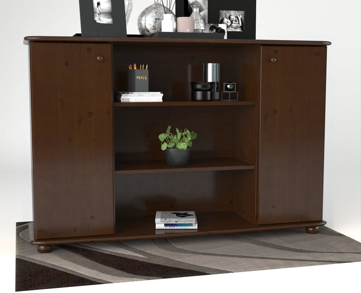 Anika chest of drawers | Sideboard | Sideboard | 2-door | center open shelves | 100% organic pine solid wood