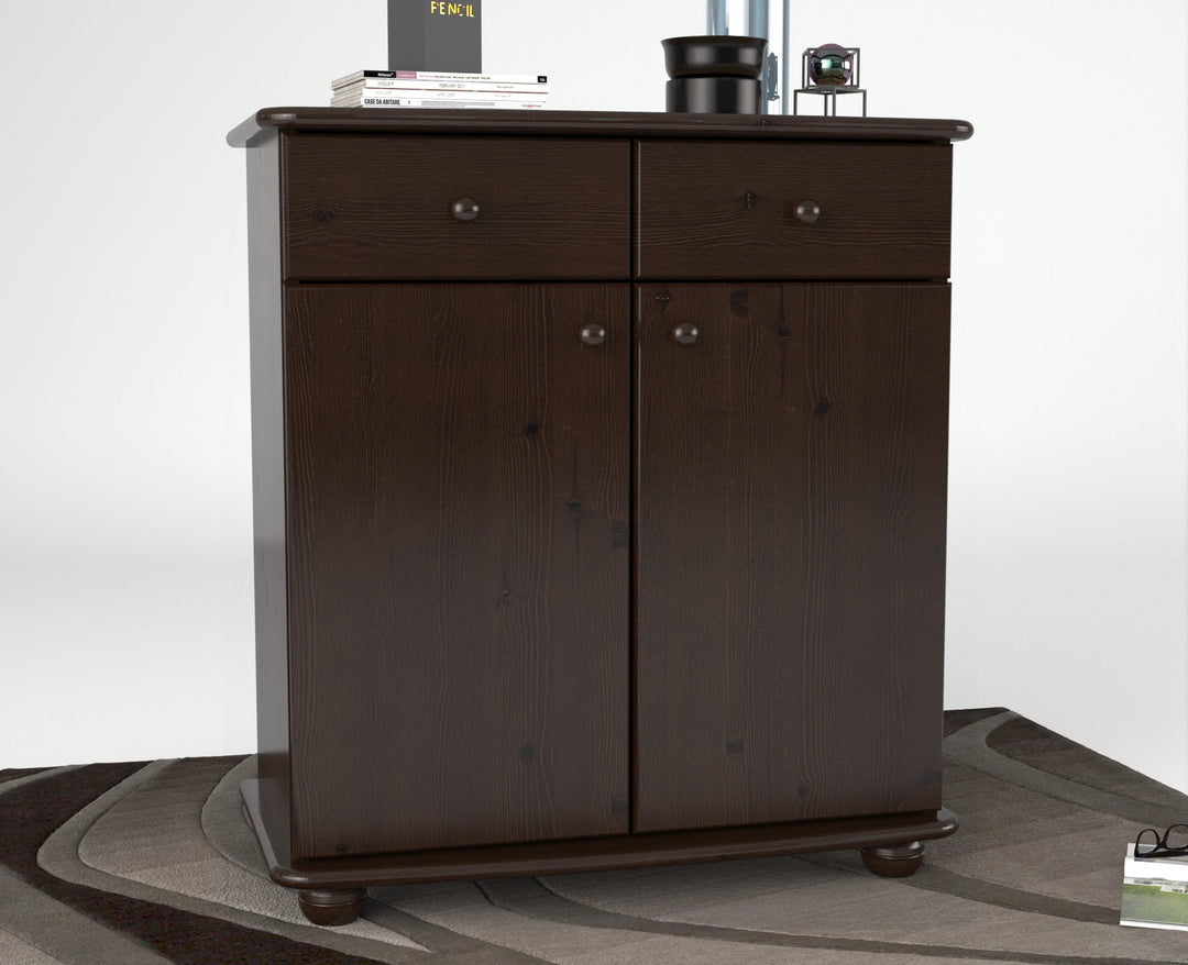 Anika dresser sideboard | Sideboard | 2 drawers 2 doors 2 shelves | 100% organic pine solid wood