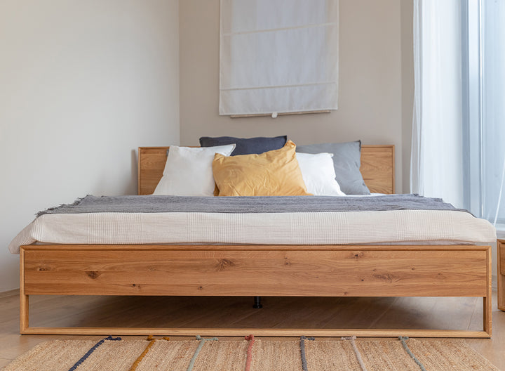 Arona solid wood oak bed 140-180cm | Oiled oak