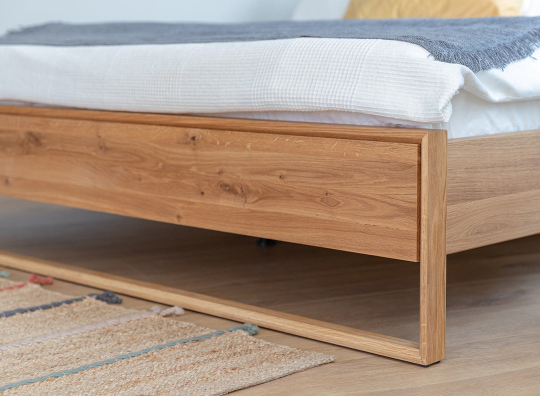 Arona solid wood oak bed 140-180cm | Oiled oak