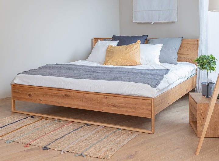 Arona solid wood oak bed 140-180cm | Oiled oak