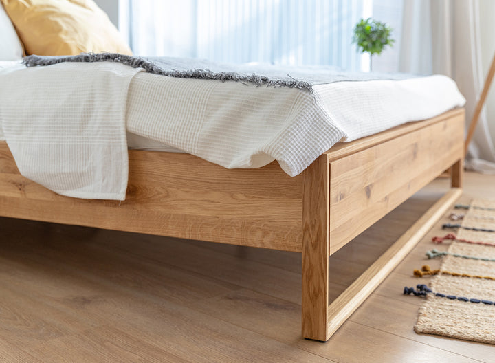 Arona solid wood oak bed 140-180cm | Oiled oak