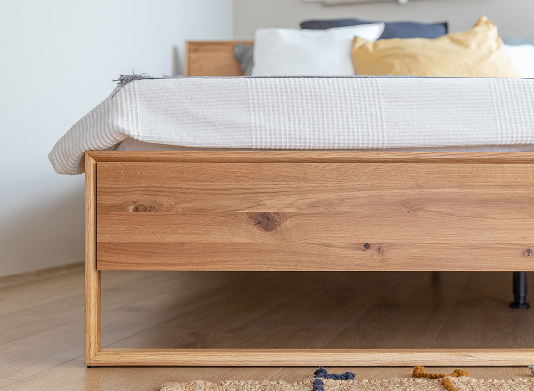 Arona solid wood oak bed 140-180cm | Oiled oak