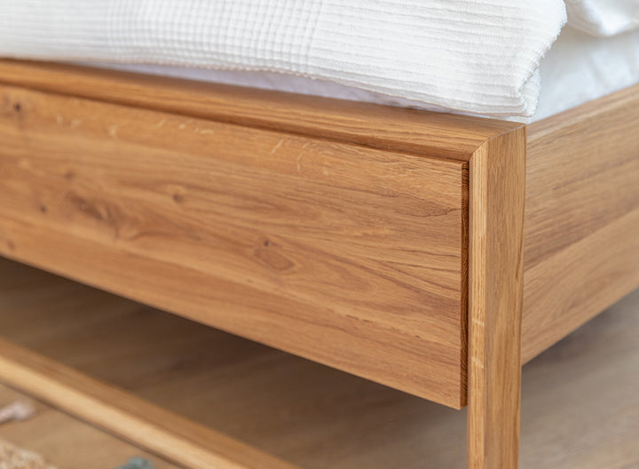 Arona solid wood oak bed 140-180cm | Oiled oak