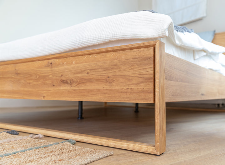 Arona solid wood oak bed 140-180cm | Oiled oak