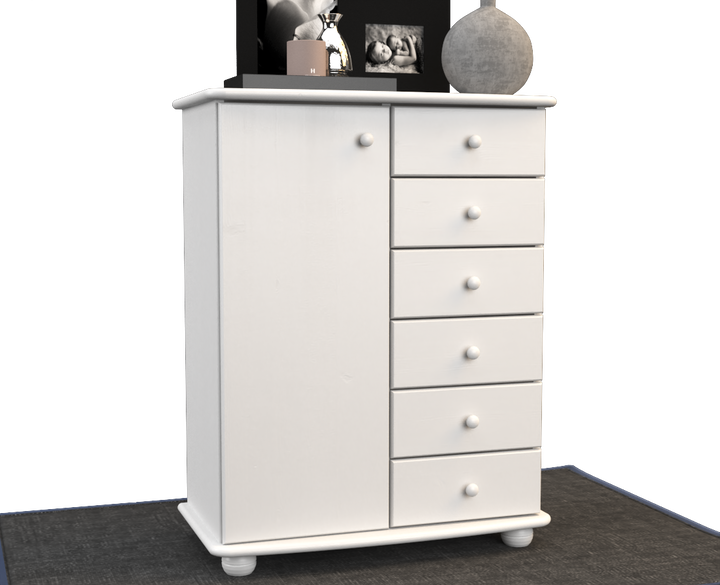 Anika dresser sideboard | Sideboard | 6 drawers | 1-door | 100% organic pine solid wood
