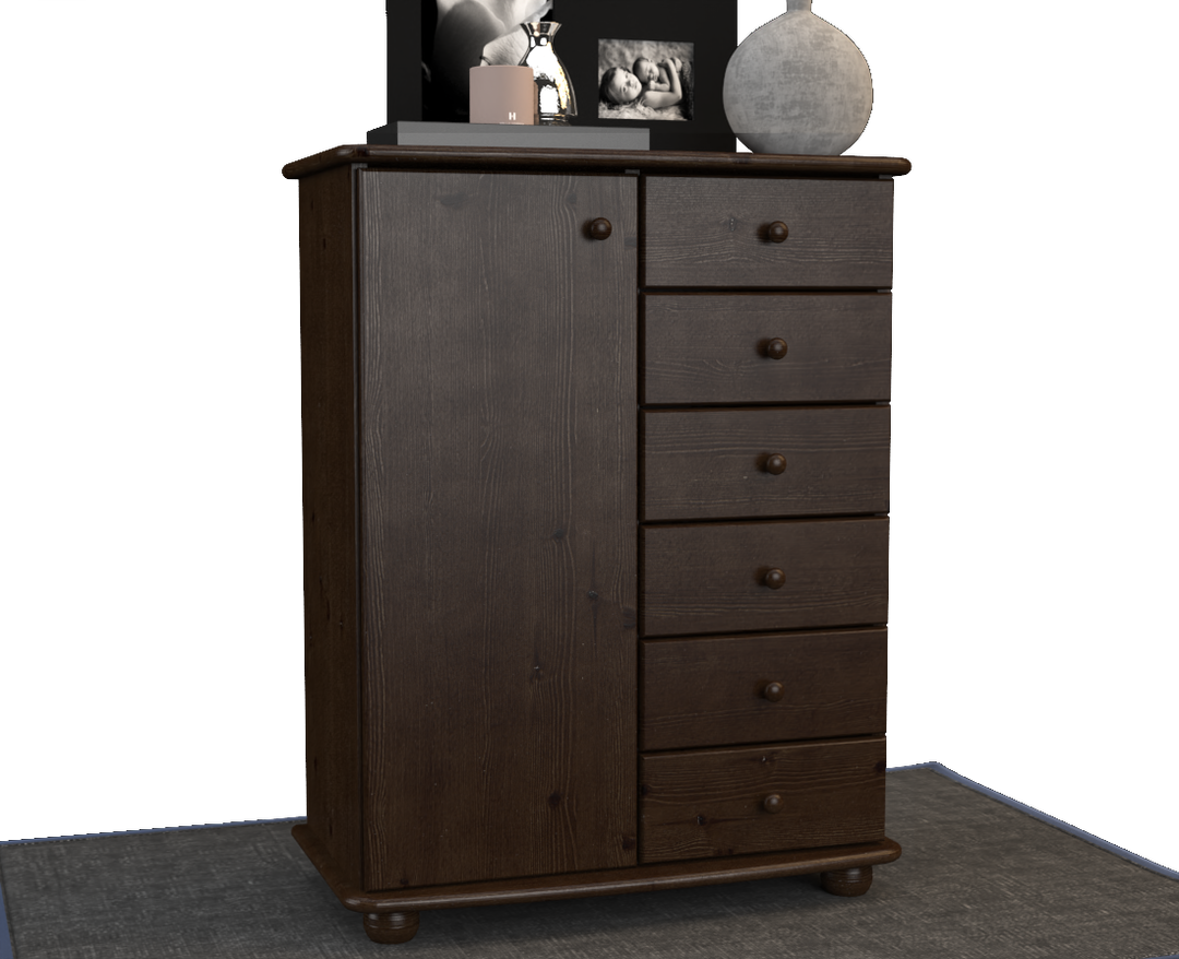 Anika dresser sideboard | Sideboard | 6 drawers | 1-door | 100% organic pine solid wood