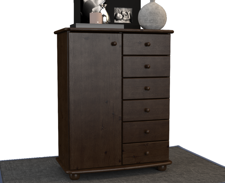 Anika dresser sideboard | Sideboard | 6 drawers | 1-door | 100% organic pine solid wood
