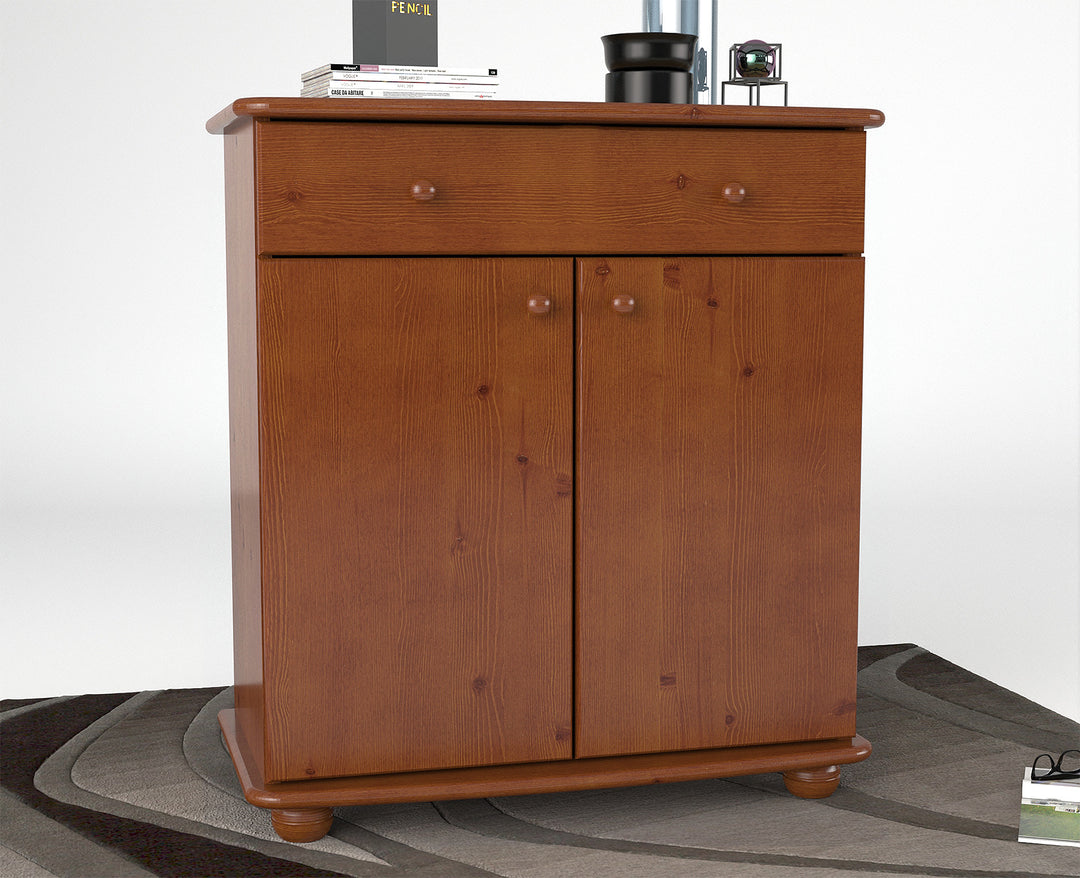 Anika solid pine chest of drawers | 2-door 1-drawer | 100% organic pine