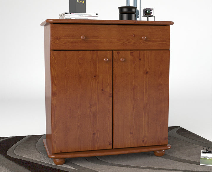 Anika solid pine chest of drawers | 2-door 1-drawer | 100% organic pine