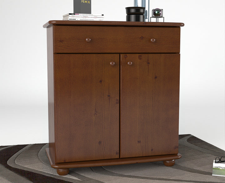 Anika solid pine chest of drawers | 2-door 1-drawer | 100% organic pine