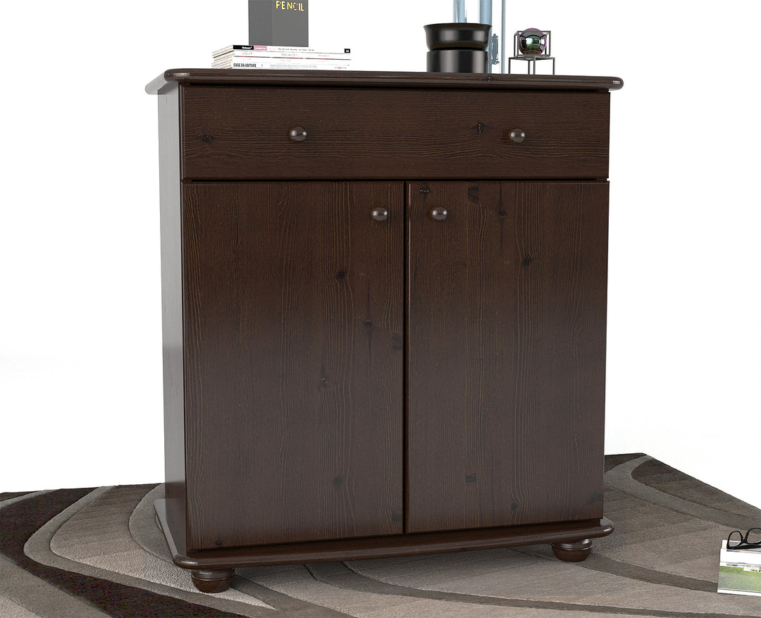 Anika solid pine chest of drawers | 2-door 1-drawer | 100% organic pine