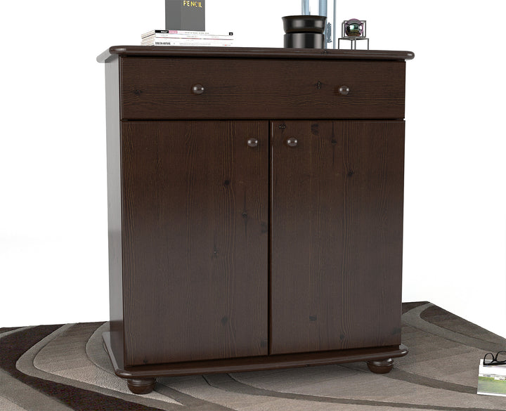 Anika solid pine chest of drawers | 2-door 1-drawer | 100% organic pine
