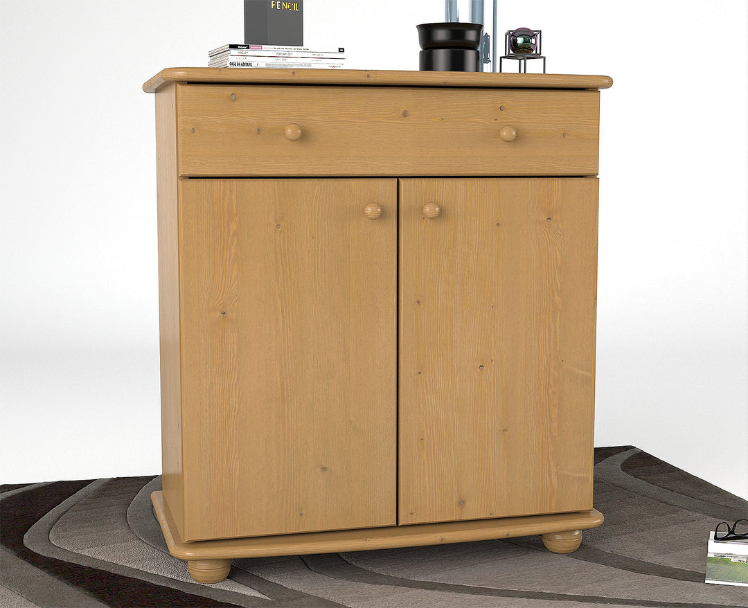 Anika solid pine chest of drawers | 2-door 1-drawer | 100% organic pine