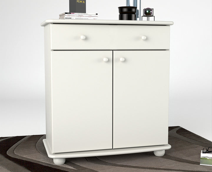 Anika solid pine chest of drawers | 2-door 1-drawer | 100% organic pine