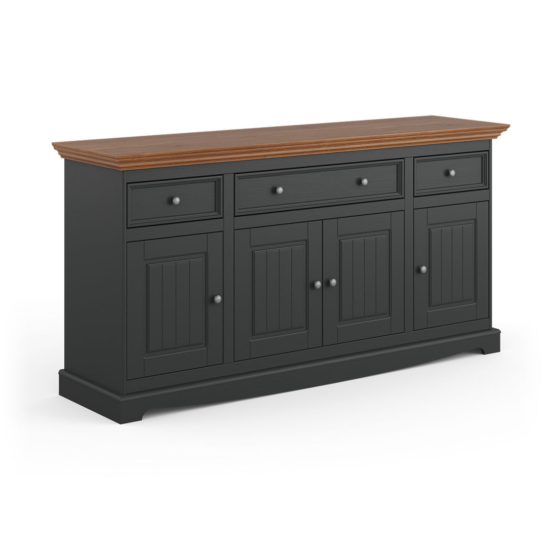Bologna Elegant solid wood pine chest of drawers 4.3 | Color graphite - oak
