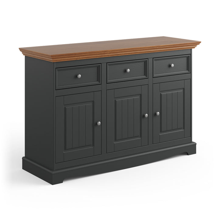 Bologna Elegant solid wood pine chest of drawers 3.3 | Color graphite - oak