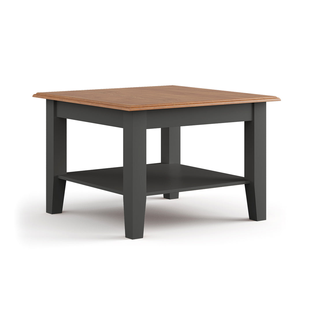 Bologna Elegant Solid Wood Pine Small Coffee Table | Color graphite - oak