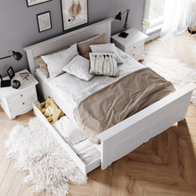 Bologna Elegante Massivholz Kieferbett 90-180cm | Farbe weiß