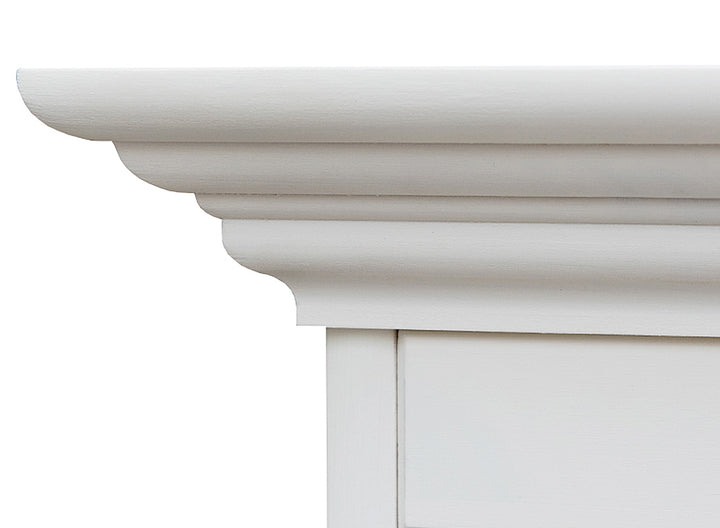 Bologna Elegant Solid Wood Pine Glass Display Cabinet 1.3 | color white
