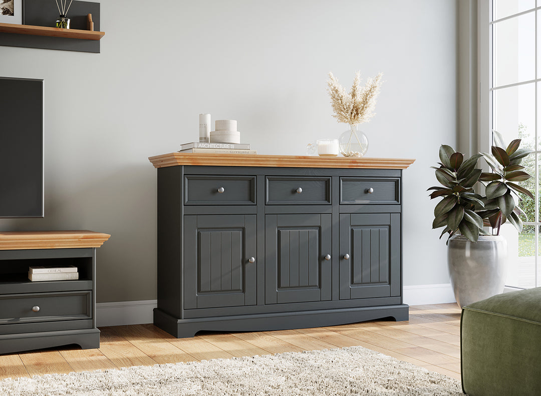 Bologna Elegant solid wood pine chest of drawers 3.3 | Color graphite - pine