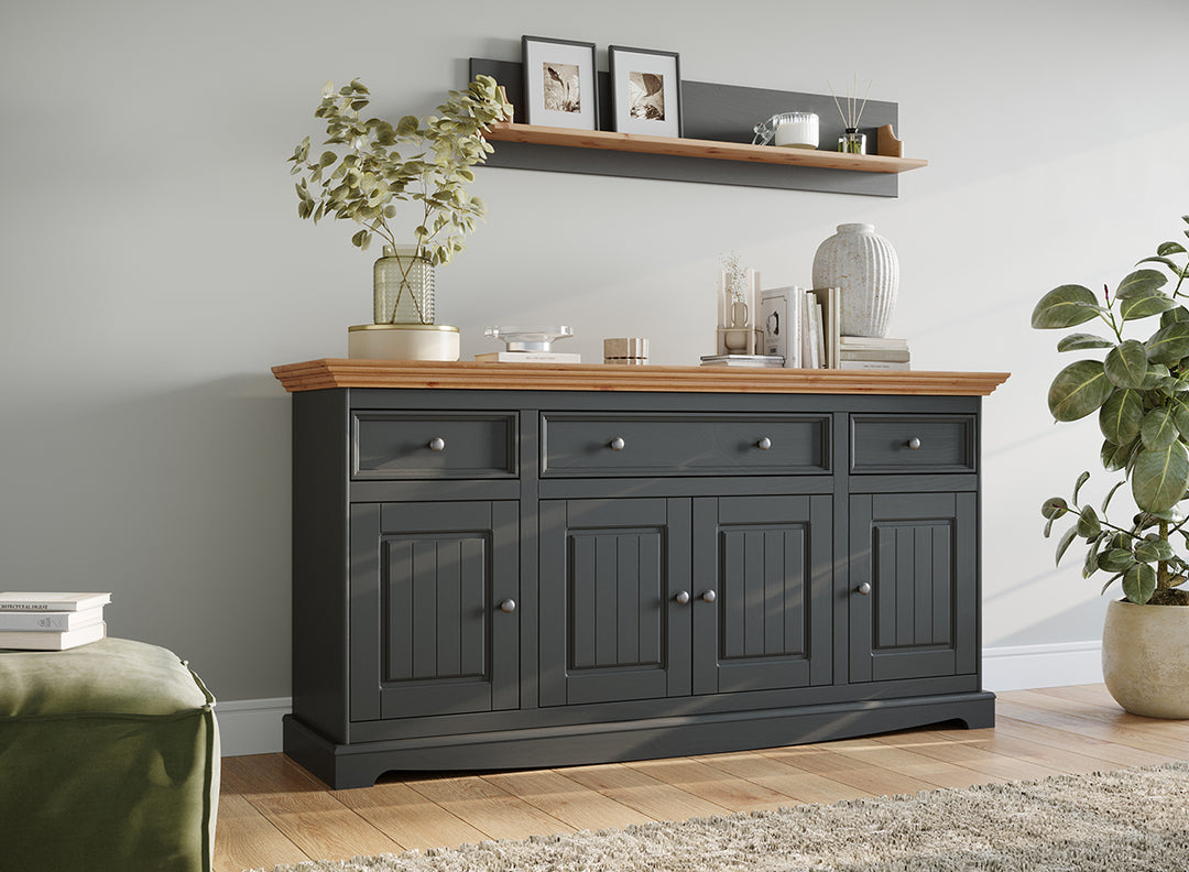 Bologna Elegant solid wood pine chest of drawers 4.3 | Color graphite - pine