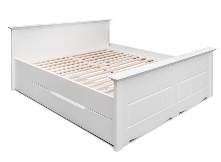 Bologna Elegant solid wood pine bed 90-180cm | color white