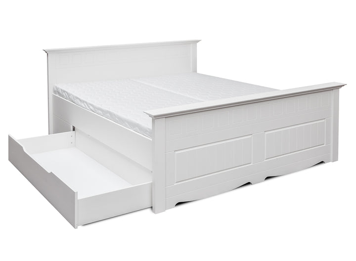 Bologna Elegant solid wood pine bed 90-180cm | color white