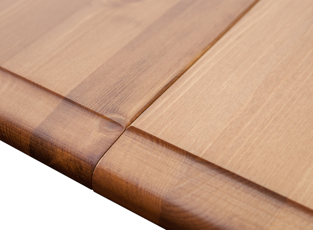 Bologna Elegant solid wood pine extendable dining table 150/197cm | Color white - oak