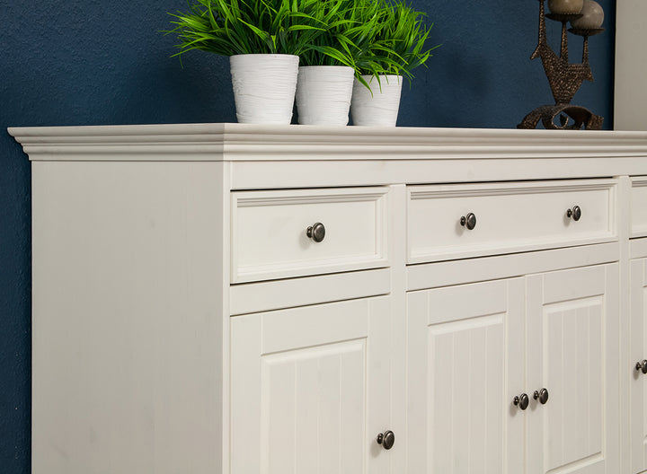 Bologna Elegant solid wood pine chest of drawers 4.3 | color white