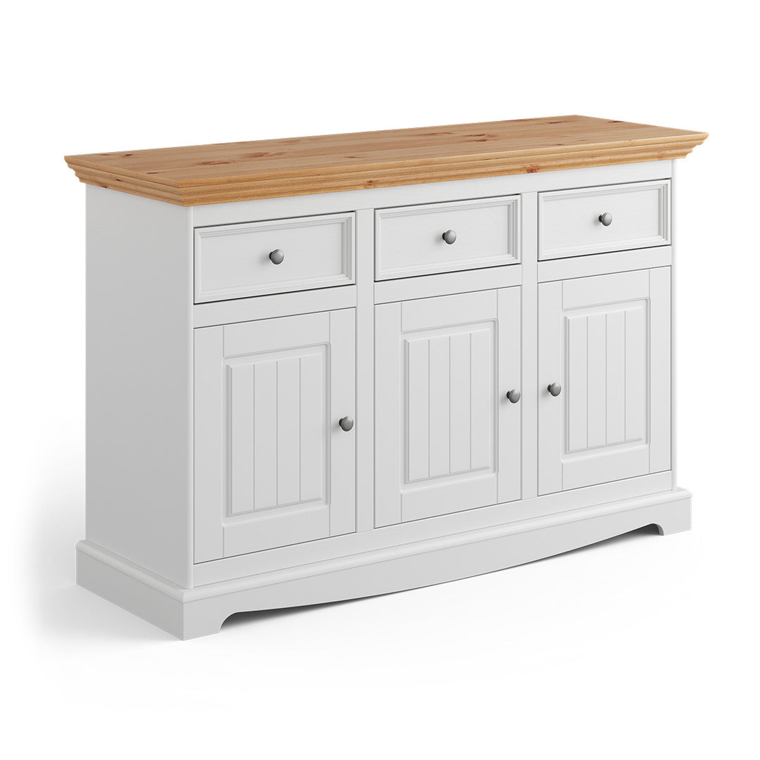 Bologna Elegant solid wood pine chest of drawers 3.3 | Color white - pine