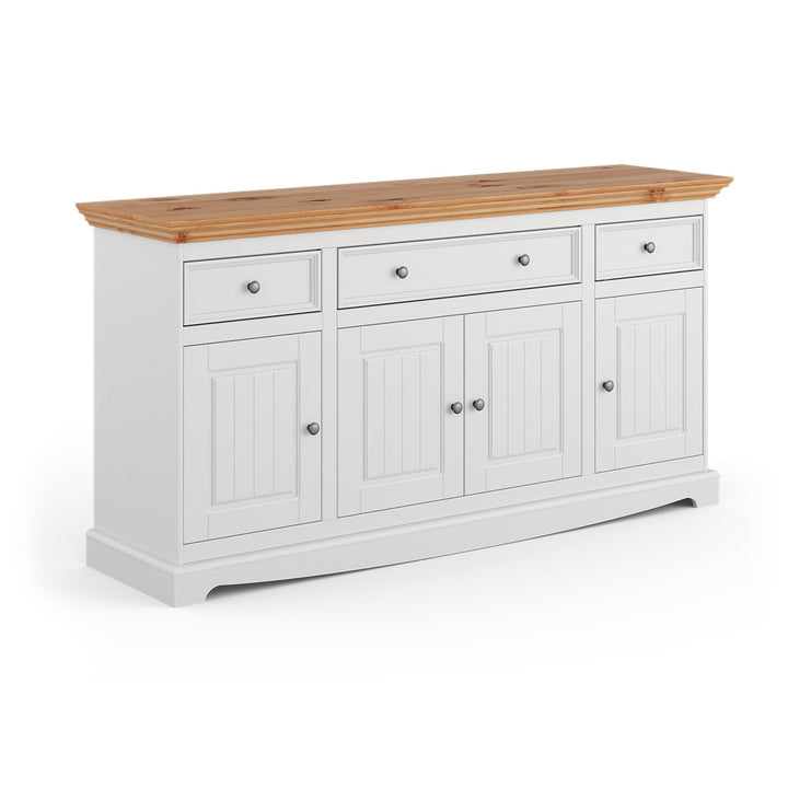 Bologna Elegant solid wood pine chest of drawers 4.3 | Color white - pine