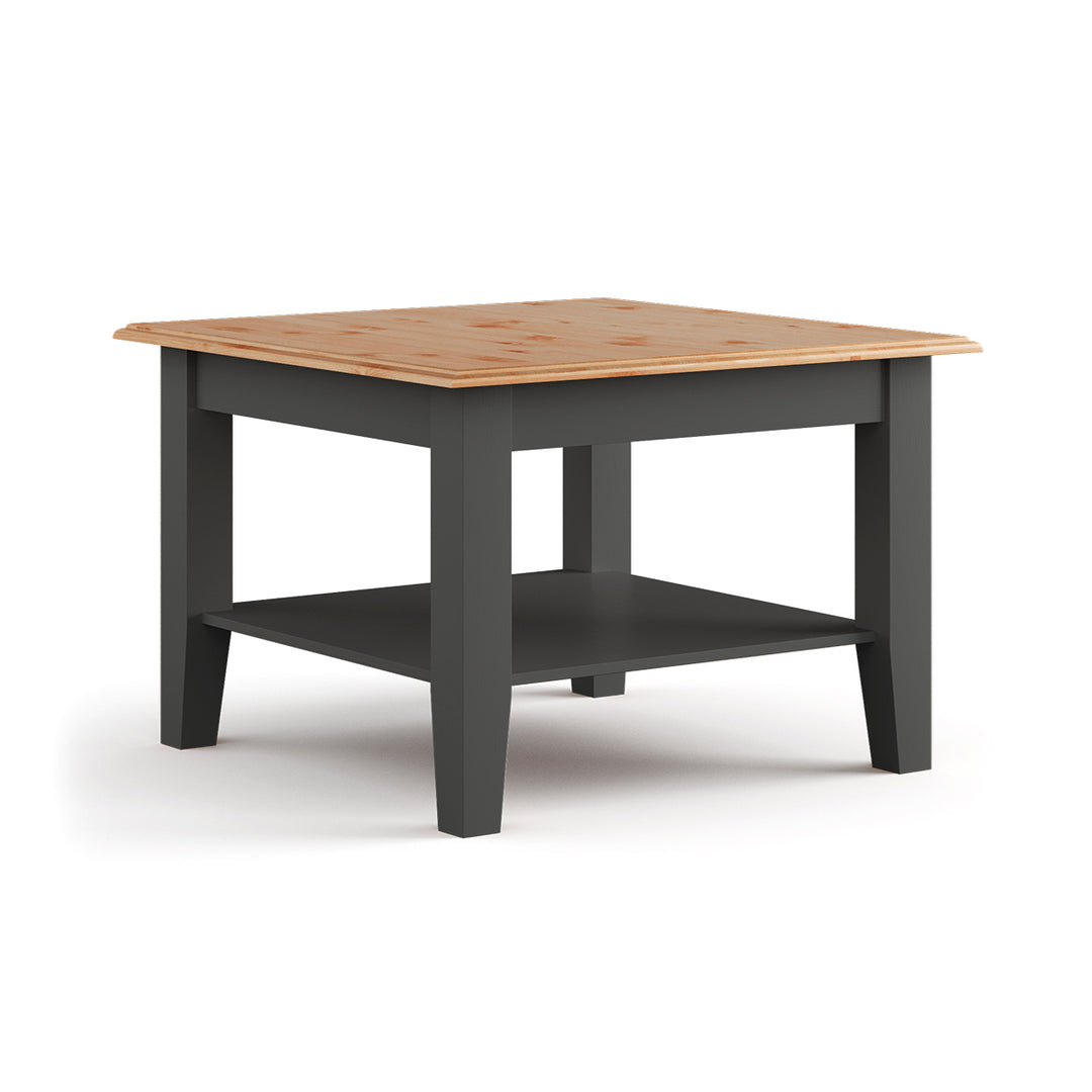 Bologna Elegant Solid Wood Pine Small Coffee Table | Color graphite - pine