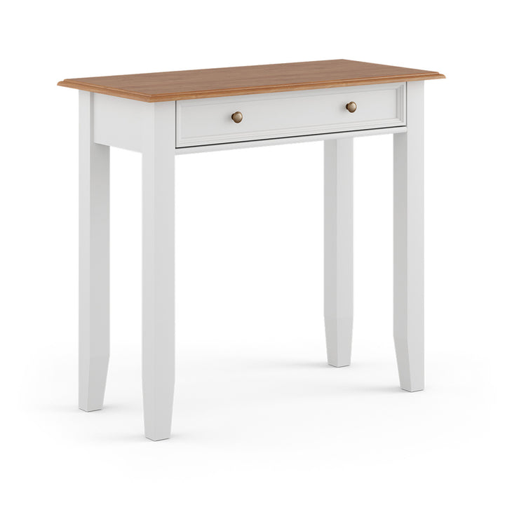 Bologna Elegant Solid Wood Pine Dressing Table | Color white - oak