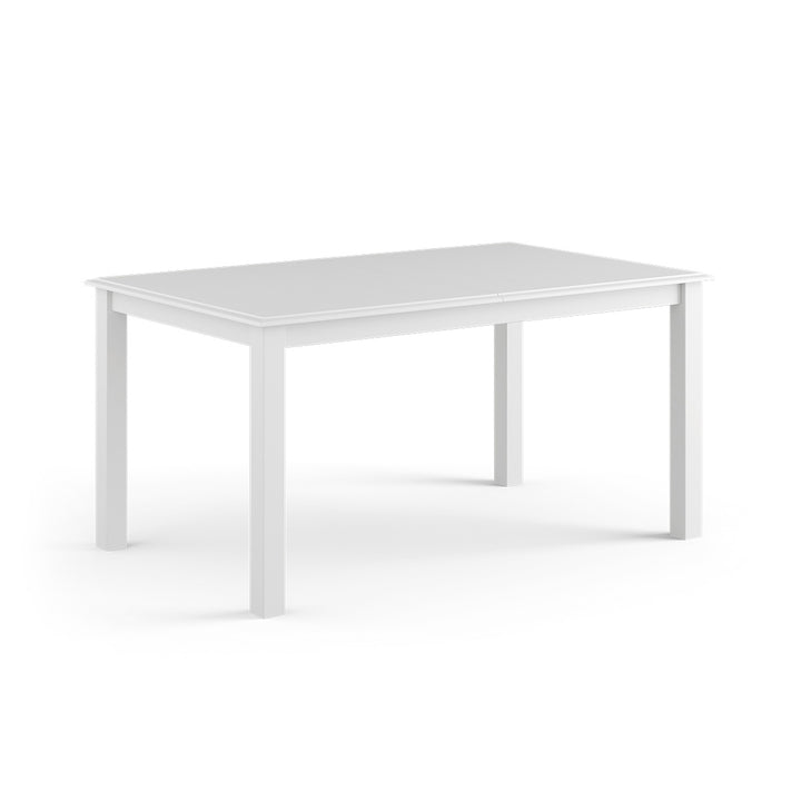 Bologna Elegant solid wood pine extendable dining table 150/197cm | color white