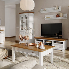 Bologna Elegant Solid Wood Pine Shelves 2 Pieces | color white